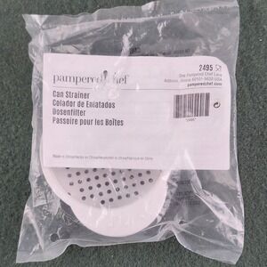 Pampered Chef 2495 Can Strainer with Handles White New Sealed